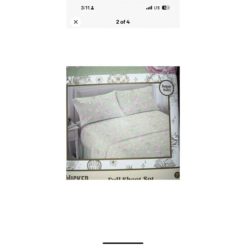 Wicked Katie Kime FULL Sheet Set 4 Pc Set Super Soft NWT‎ Glinda